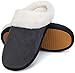 Mishansha Chaussons Femme Homme Pantoufles Hiver Antidérapants Chausson Maison Chaud Légères Pantoufles Mousse à Mémoire avec Peluche Duveteuse, Gris Foncé, 41 EU