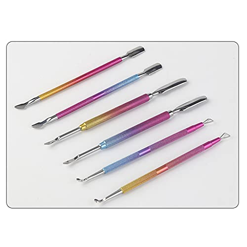 Gergxi Doppelseitiger Nagelhautschieber, Edelstahl, Metall, Nagelhautschieber, Nagelhautentferner, Nagelfeile, Maniküre… – Bild 6