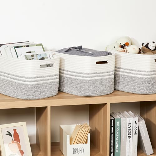 Cajas de almacenamiento de algodón suave Temary con diseño rectangular elegante 8
