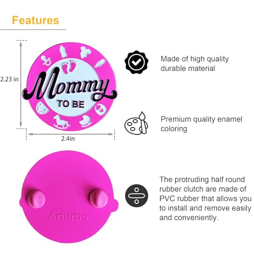 Arturbo Gender Reveal Pins - Keeper of the Baby Feet Hearts Enamel Lapel Pins Badge, Team Boy Girl Button Pins for Baby Shower Party Favors and Gifts Decoration3