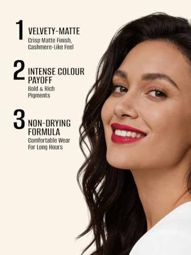 Image of Swiss Beauty Select Dare To Matte Creamy Lipstick | with Velvety matte finish | Long Lasting Stay | with Vitamin E | Shade- Aura Pink, 3.8g |