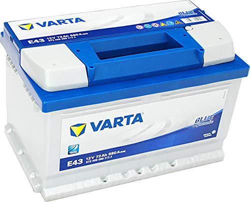 VARTA 5724090683132 BLUE dynamic E43 Starterbatterie 72Ah 12V 680A DIN/ISO LB3 Kompatibel mit VW Lupo 6X1, 6E1 TRANSPORTER III Bus Bora Limousine 1J2 Bora Variant 1J6 PASSAT Variant 3A5, 35I, OPEL