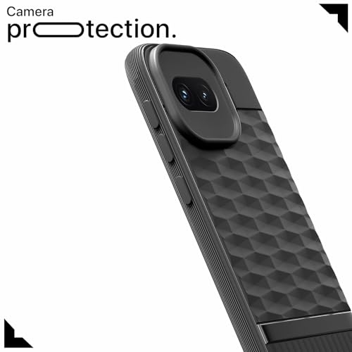 Image of Pikkme Back Cover for iQOO 15R 5G Camera Protection 3D Hexa Cube Design Silicone Protective Bumper Case (Black)