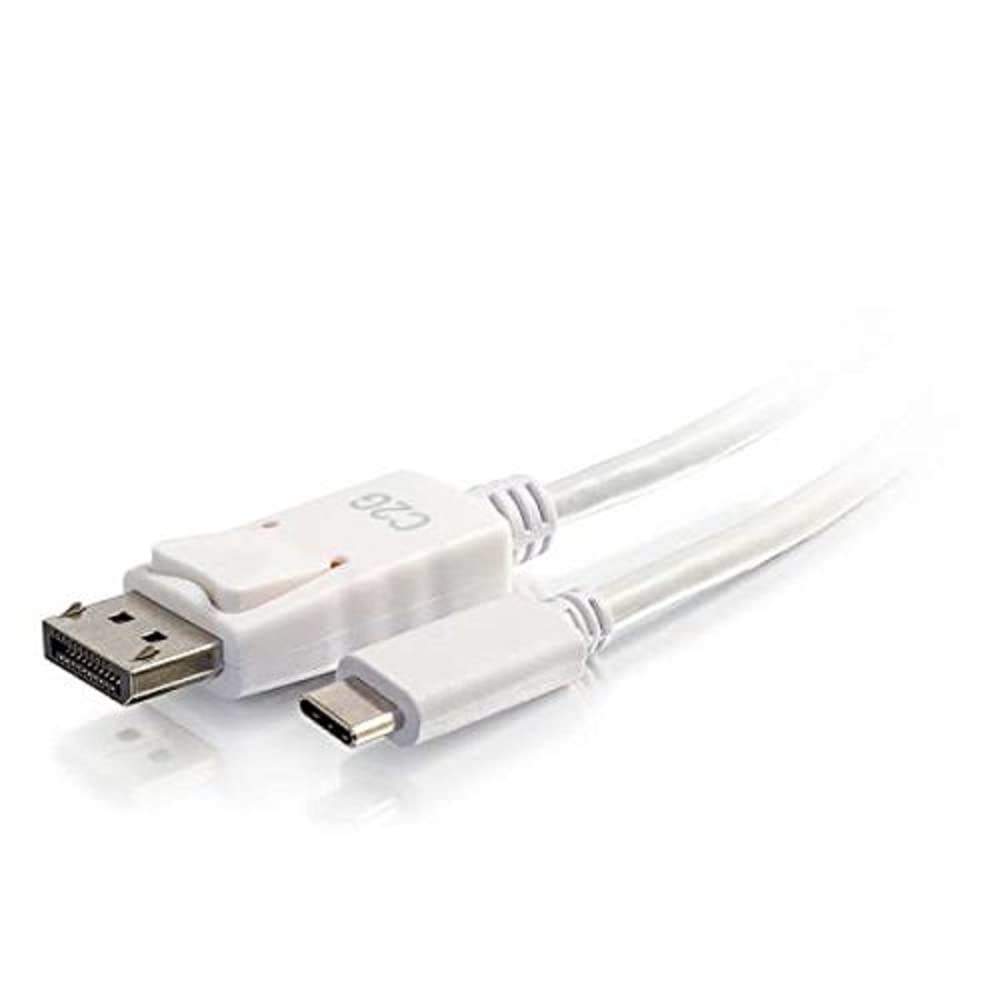 C2G 0,9 m (9 stóp) kabel adaptera USB C na DisplayPort - biały - adapter audio i wideo 4K nadaje się do Mac, Windows, Dell, Google, Lenovo i innych