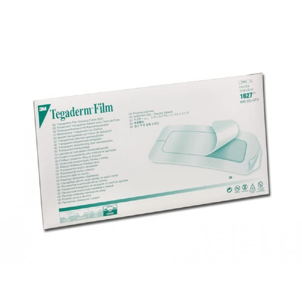 3M - Tegaderm Transparent und wasserdicht, steril.,10x25cm, 20-er-Pack, 34902