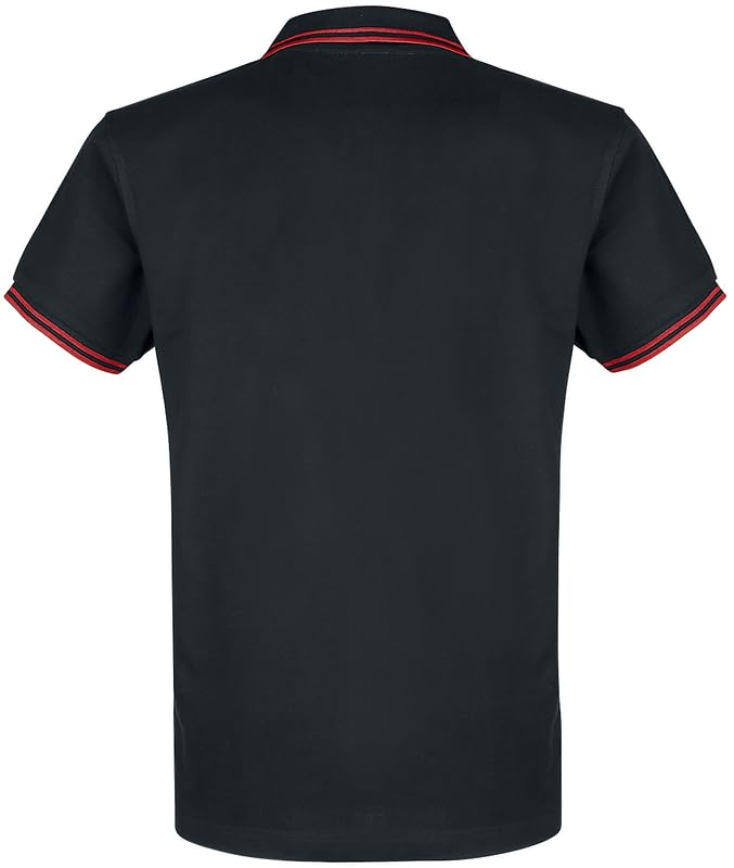 Atticus Classic Tipped Hombre Polo Negro 100% algodón Regular