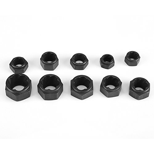 10pcs 9-19mm écrou Kit de solvant de boulon, Extracteur de Boulon Verrouillage, outil d'extraction de goujon brisé de tête de vis fixé avec le boîtier de rangement