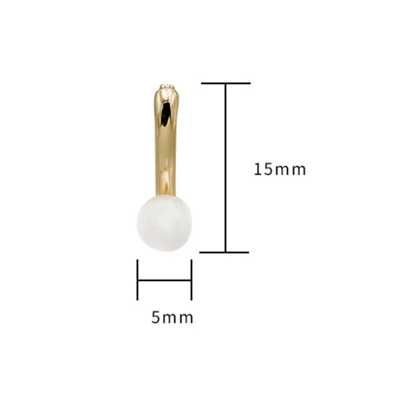 Prawdziwe złoto biżuteria kolczyki Au 375/585/750 złoto z perłą, Soliter Creole żółte złoto 9K/14K/18K