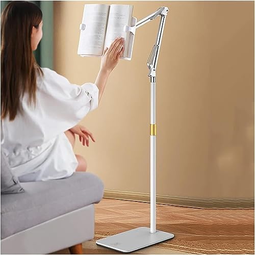 Genérico Soporte de pie Tipo voladizo Estante de Lectura de pie Estante de Lectura de pie Estante Perezoso, Altura Ajustable Soporte de pie para Libros, Documentos y tabletas Atril de música portátil