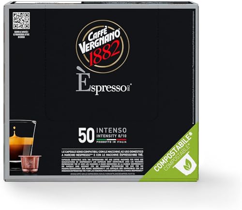 Caffè Vergnano 1882 - Èspresso Kompostierbare Kaffeekapseln , Kompatible Mit Nespresso, Intenso...
