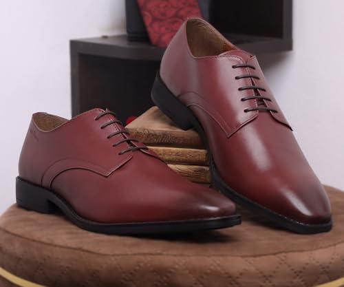 Image of LOUIS STITCH Formal Derby Lace Up Shoes for Men | Handcrafted Italian Leather Mens Shoes (LSNRXPL)
