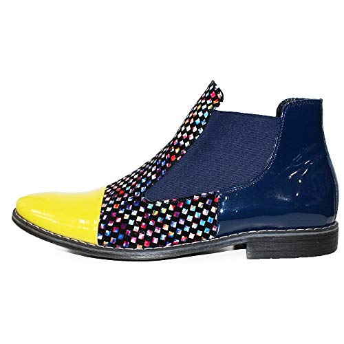 Peppeshoes Modello Colorello - Eu 44 - Us 11 - Uk 10-29 Cm - Handmade Italian Mens Color Colorful Ankle Chelsea Boots - Cowhide Smooth Leather - Slip-On #TOP1