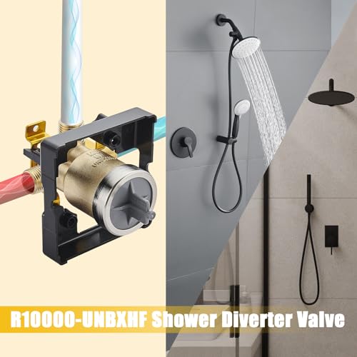 R10000-UNBXHF Shower Diverter Rough-in Valve Replacement Compatible with Delta Faucet MultiChoice Universal Tub and Shower Valve Body for Tub Faucet Trim Kits,Brass Construction (2 Count)