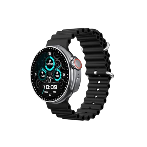 DCU TECNOLOGIC - Smartwatch Boston - Pantalla Amoled 1,43’’ - Llamadas a través de Bluetooth y Notificaciones - Modos Deportivos - Monitoreo de Salud - 2 Correas en Silicona