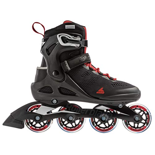 Rollerblade Macroblade 80 Men's Adult Fitness Inline Skate, Black/Red, Medium 12