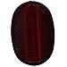 KTELI 2 pcs Bicycle Rear Tail Reflector Mudguard Oval Warnning Red Black