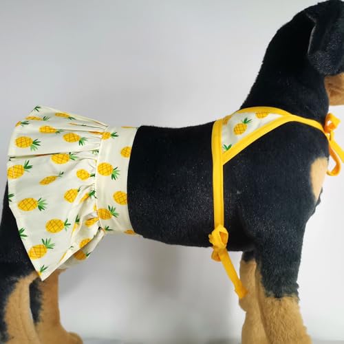 Image of Dog Bikini Swimsuit Summer Puppy Bathing Dress Beach Clothes Cat Costume for Puppy Dog Cat Pineapple M