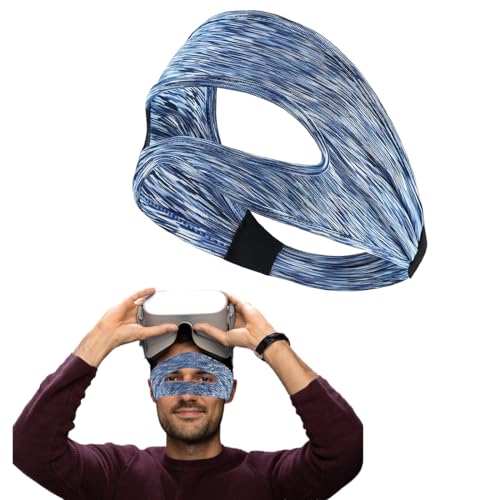 IKOPFLN VR Schweißschutz für 3/Quest 3S, VR Schweißband Atmungsaktiv VR Augenmaske Abdeckung, VR Gesichtsmaske für PS VR2/ Pro/2/HTC Vive VR Headset Zubehör,1 Stück