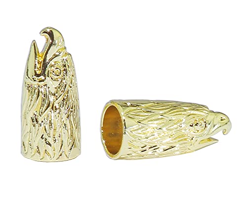 ALTALINE Bicycle Eagle Style American/Schrader Bike Valve Caps, Multiple Colors (Gold)