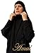 AMAL Niqab Muslim Nikab Women Burka Overhead Jilbab Long Hijab Abaya Khimar (Black)