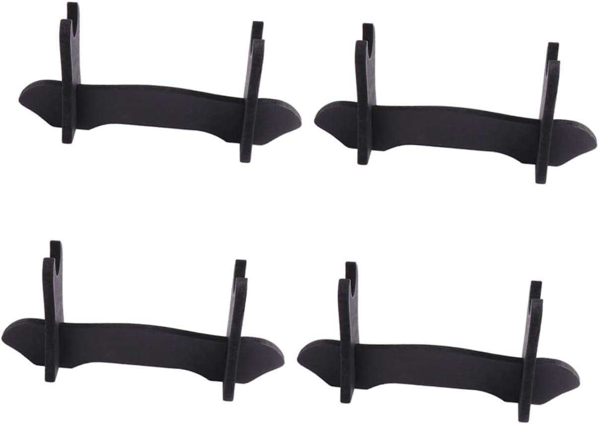 4pcs Chinese Decorative Display Rack Holder Multi-functional Stand for Home Decoration Durable Black Design for Living Room Bedroom Office and Art Gallery