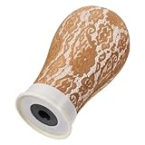 minkissy Cabeza De Espuma De Encaje Cabeza De Exhibición De Peluca Cabeza De Peluca Cabeza De Maniquí Para Practicar Peluca De Encaje Cabeza De Maniquí Coffee Polietileno (pe)