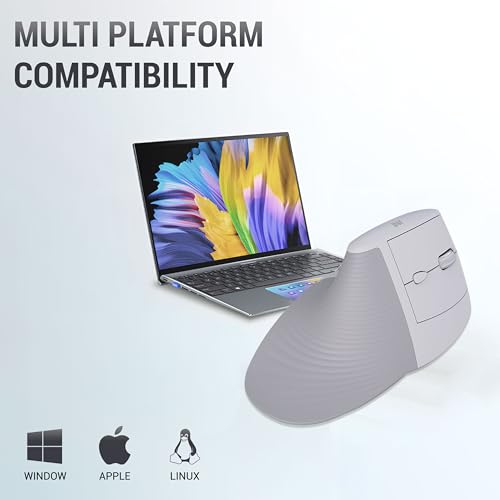 Image of Ant M200 Vertical Wireless Mice, Wireless Ergonomic, Rechargeable,5 Adjustable DPI, Silent 2.4GHz Optical Tunnel, USB Wireless Mouse for Laptop, PC White