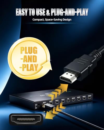 Image of HDMI Splitter 1 in 8 Out 4K@30Hz, 10.2Gbps