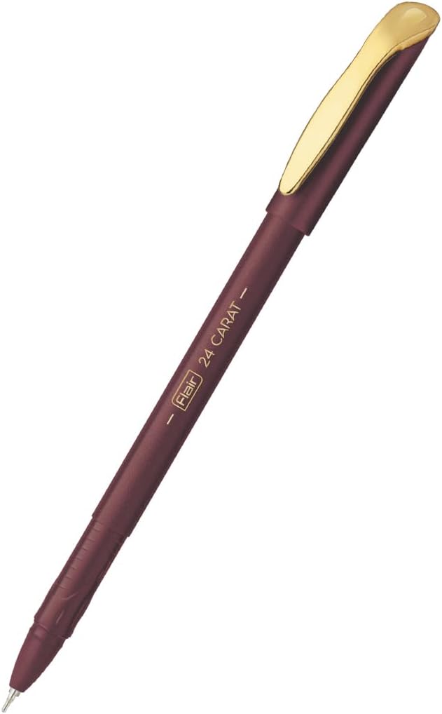 FLAIR 24 Carat Ball Pen Tumbler Set | Smooth Ink Flow System | Elegent Looks with Smudge Free Writing Experience | Blue Ink, Pack of 50 Pens