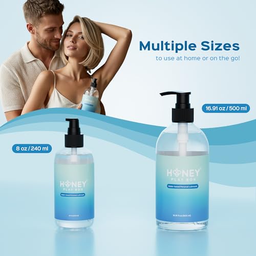 Image of HoneyPlayBox Water Based Lube Personal Lubricant for Men, Women & Couples, Anal Lube, Non-Sticky, Easy-to-Clean, Toy & Condom Compatible, 16.91 Fl Oz