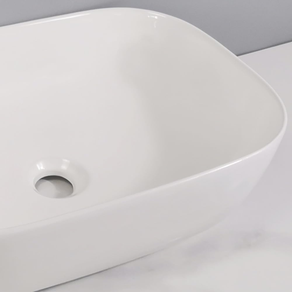 Umywalka Łazienkowa Prosta Ceramiczna Biała Umywalka Nablatowa Ceramiczna Umywalka Łazienkowa Prostokątna Nowoczesna Artystyczna Umywalka Nablatowa Umywalka Nablatow