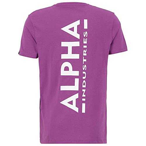 Alpha Industries Backprint T T-Shirt für Herren Dark Magenta – Ansicht 2