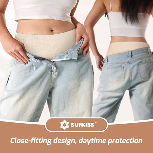 Image of SUNKISS Women Daytime Incontinence Underwear, Large, Beige, 16 Count | Disposable Adult Panties, Protective Pull Ups, Postpartum Care, Maximum Absorbency, Soft & Breathable Materials, Odor Control
