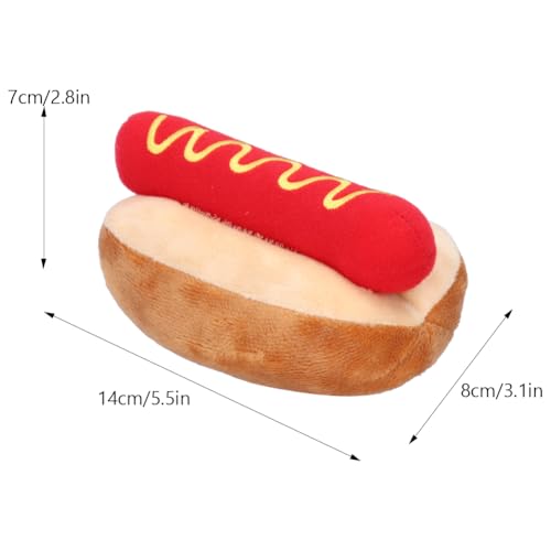 Tiiyee Plüsch Welpenspielzeug, 3D Simulation Brotform Plüschkissen Hotdog Nachahmung Brot Kopfkissen Lebensmittel Kreatives Für Kätzchen Welpen Plüschtier Spielzeug Geschenk Büro Sofa