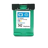 Volume d'impression élevé. DUAEANXI Cartouche d\'encre de Remplacement 336 342 for imprimante Deskjet 5440 PSC1510 Photosmart 1500 C3100 C3180 D5420 6310(1Pack Color)