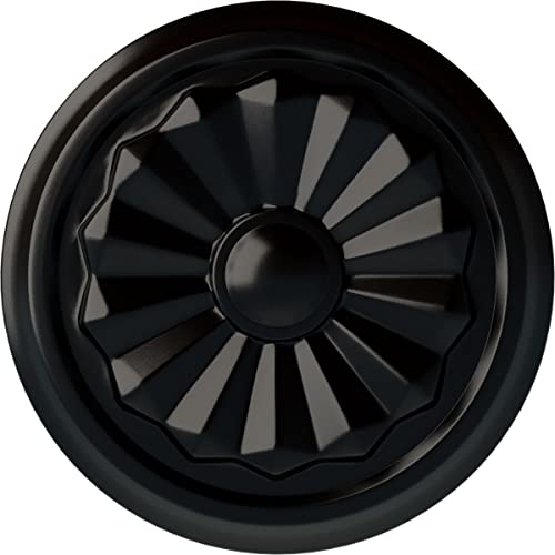 Ekena Millwork CM07OLBLF 7-7/8" x 1-1/8" Olivia Ceiling Medallion, Jet Black