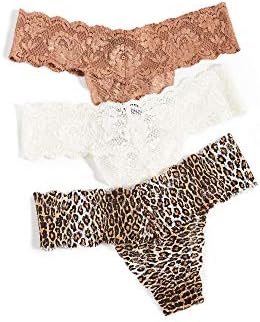Cosabella Women's Cutie 3 Pack Low Rise Thong, Canvas Tre Nat Leopard, Print, One Size