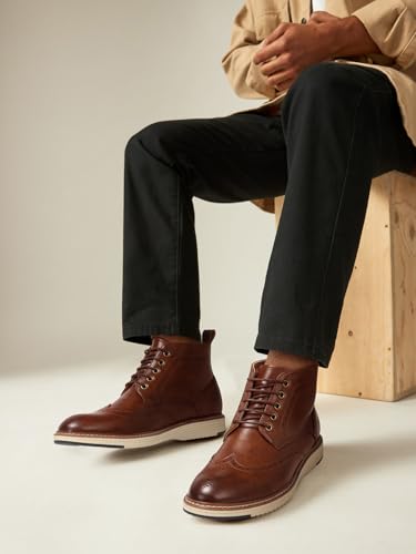Dress Boots for Men Chukka: Casual Wingtip Shoes Mens - Work Ankle Derby Chukka Boot4