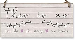 The Plum Penguin Handmade Wooden Hanging Wall Plaque This Is Us Our Life Our Story Our Home Sentimental Decorative Sign Family
