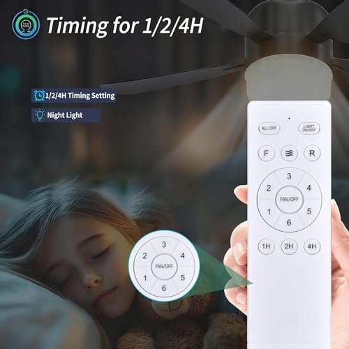 RETROSUN Replacement Remote Control for Fanbulous SHIHOT LEDIARY 16" 23" Ceiling Fan, Compatible with F-HL52BK-1D03 F-LY46BK-1X01 ‎F-SN56XX-1X0X - Please Pair Before Use by RETROSUN - Image 7