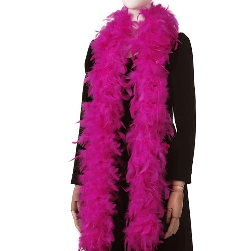Larryhot Hot Pink Boa Feathers - 45g 2 Yards Boas for Party Bulk Christmas Wedding Centerpieces Concert Pet and Home Decoration(45g-HotPink)