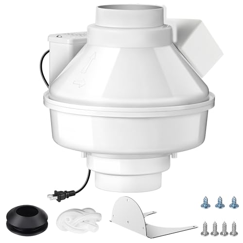 4 Inch Dryer Booster Fan with Pressure Switch for Auto-Activation,