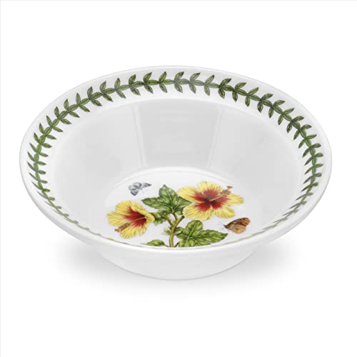Portmeirion- Exotic Botanic Gardens Collection, Oatmeal Or Soup Bowl, Assorted Motifs-6.5-Inch- Earthenware - Dishwasher, Microwave, Warm Oven Only And Freezer Safe –Made In England-Set Of 6 #TOP3