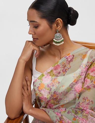 Image of Rubans Chandbali Earrings Gold Plated Kundan Jewellery Gift for Women & Girls