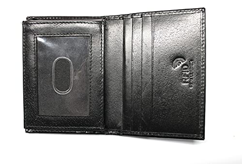 L-Fold Credit Card Trifold Black Leather Wallet - RFID Blocking4