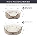 Bedsure Dog Beds for Small Dogs - Round Cat Beds for Indoor Cats, Washable Pet Bed for Puppy and Kitten with Slip-Resistant Bottom, 20 Inches, Camel