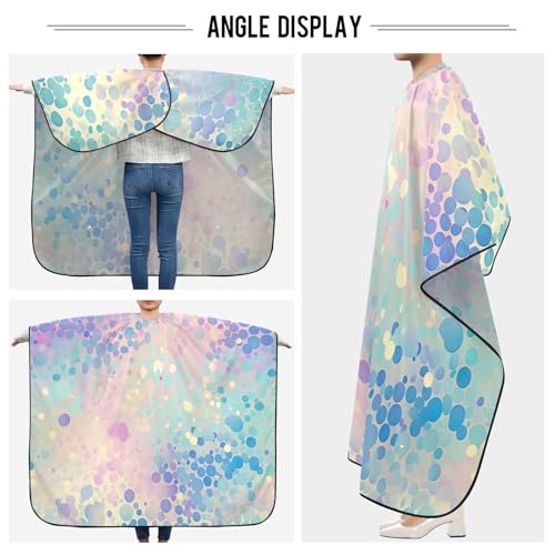 Capa profesional impermeable para cortar cabello Circle Abstract con cierre ajustable de broche para peluquería y estilismo miniatura 5