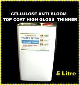 Car Paint Cellulose Anti Bloom High Gloss Virgin Quality Thinner 5 LT