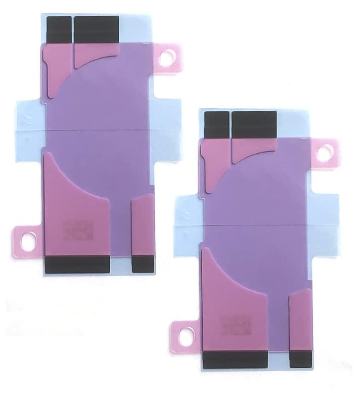 SGV 2 pezzi adesivi a batteria per iPhone 12. Strisce adesive per batteria viola (2 pezzi)