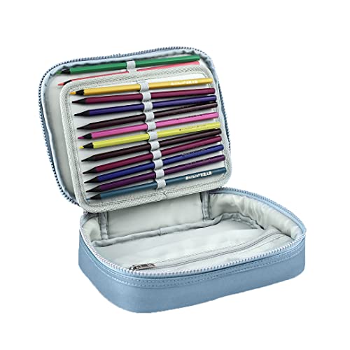 Kit Mochila Escolar Estojo Lancheira Metalizada Meninas Juvenil (Azul)